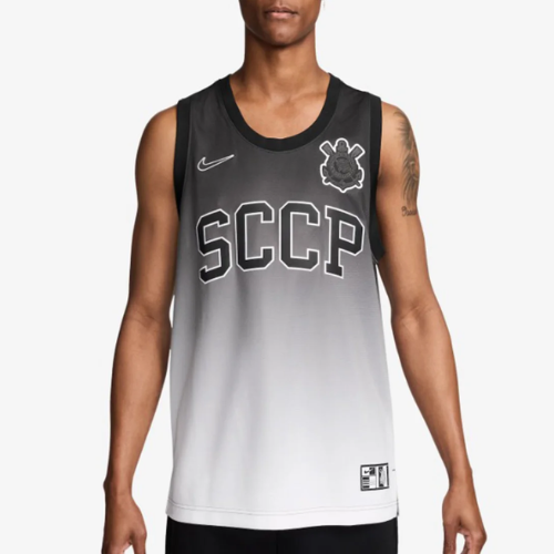 Regata Corinthians 25/26 Nike Masculina - Preto+Branco