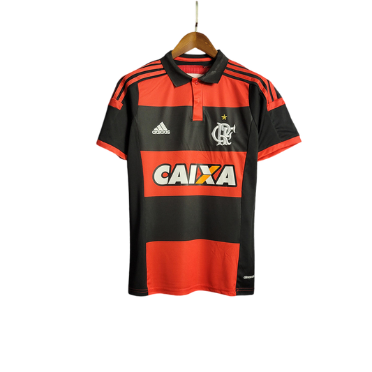 Camisa Retrô Flamengo Home 2014/15 Masculino - Preto e Vermelho