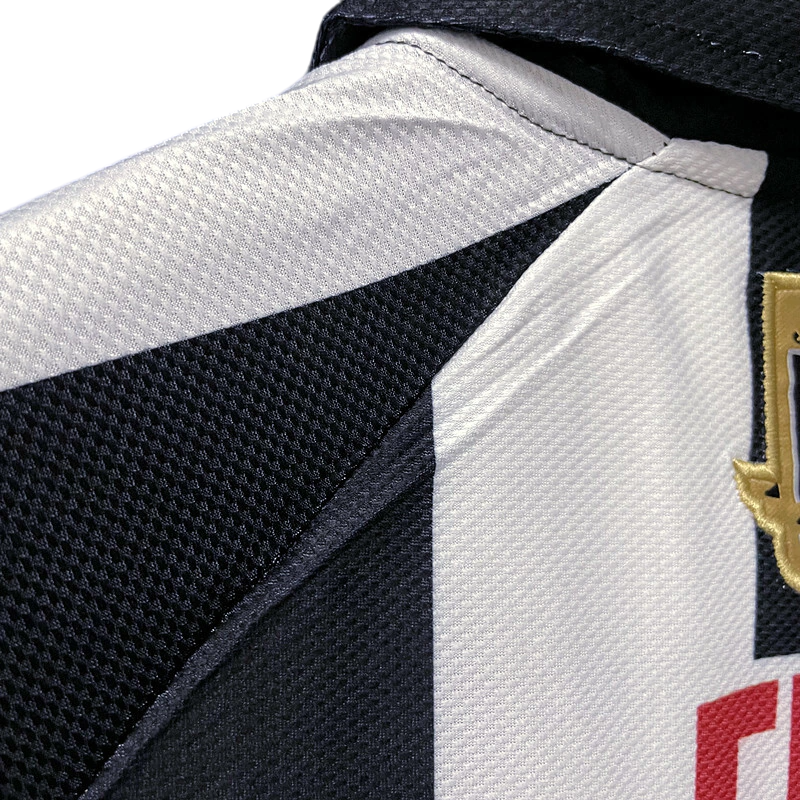 Camisa Atlético Mineiro Centenário Retrô 2008 Preta e Branca - Lotto