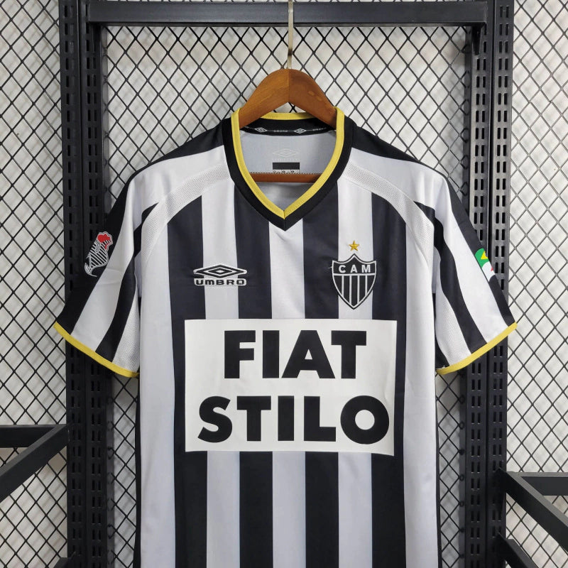 Camisa Atlético Mineiro Home Retrô 2003 Preta e Branca - Umbro