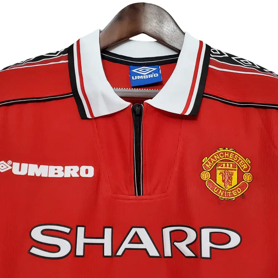 Camisa Manga Longa Manchester United 1998/99 Nike Masculino - Vermelho