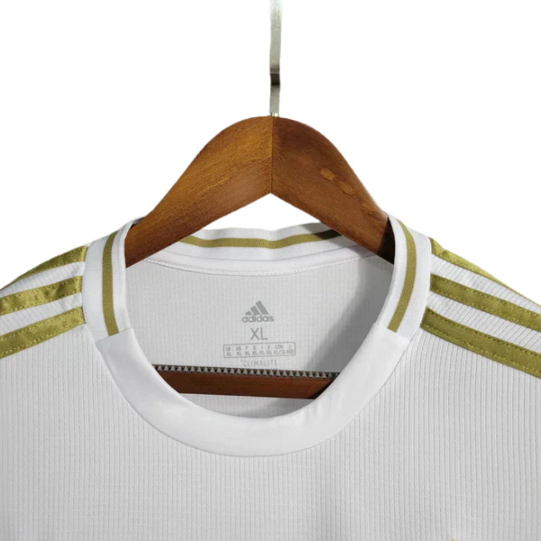 Camisa Real Madrid I Home 2019/20 Adidas Retrô Manga Longa Masculina - Branco