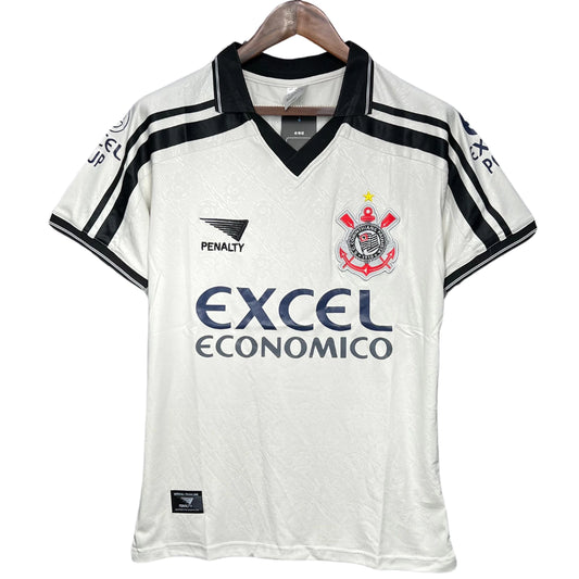 Camisa Corinthians Retrô 1998 Home Penalty Masculina - Preta e Branca