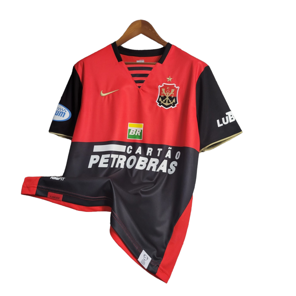 Camisa Retrô Flamengo Home 2007/08 Masculino - Preto e Vermelho